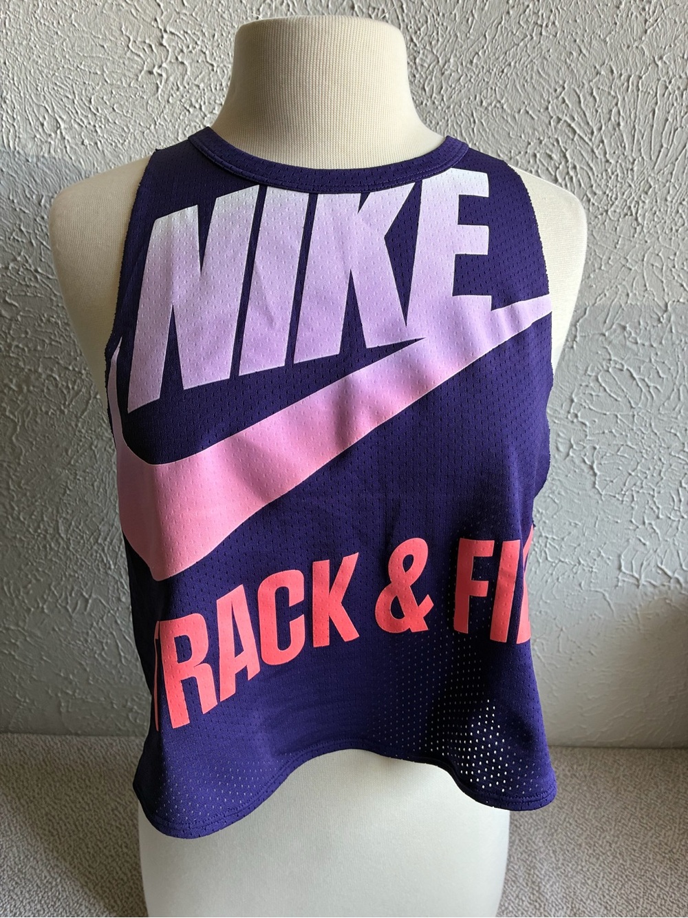 Nike Track & Field Mesh Tank Top Purple Pink Women's Sz L. - Picture 8 of 11